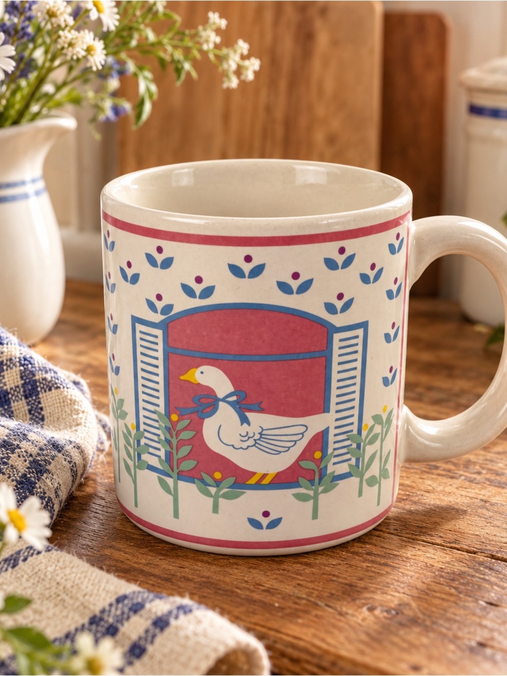 Vintage Goose Mug Korea Current Inc. Ceramic Coffee Cup Cottagecore